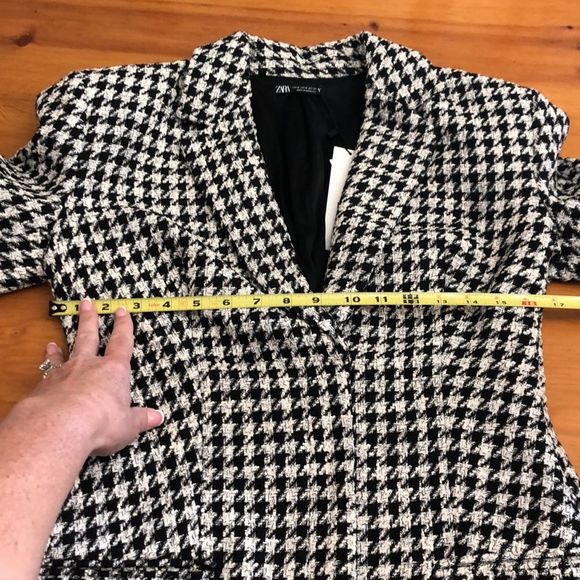 NWT Zara Houndstooth Structured Blazer Dress - Picture 15 of 16